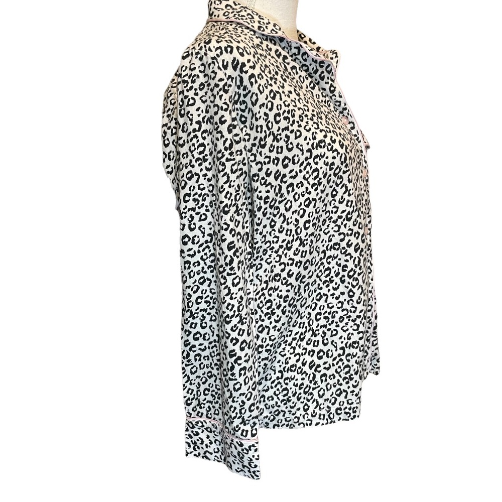 Victoria's Secret Leopard Print Cotton Pajama Top. Size S - Picture 2 of 6
